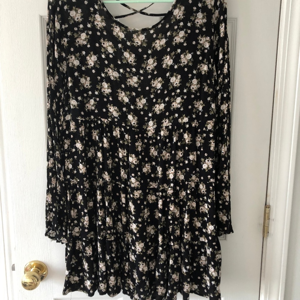 Open Back Floral Dress